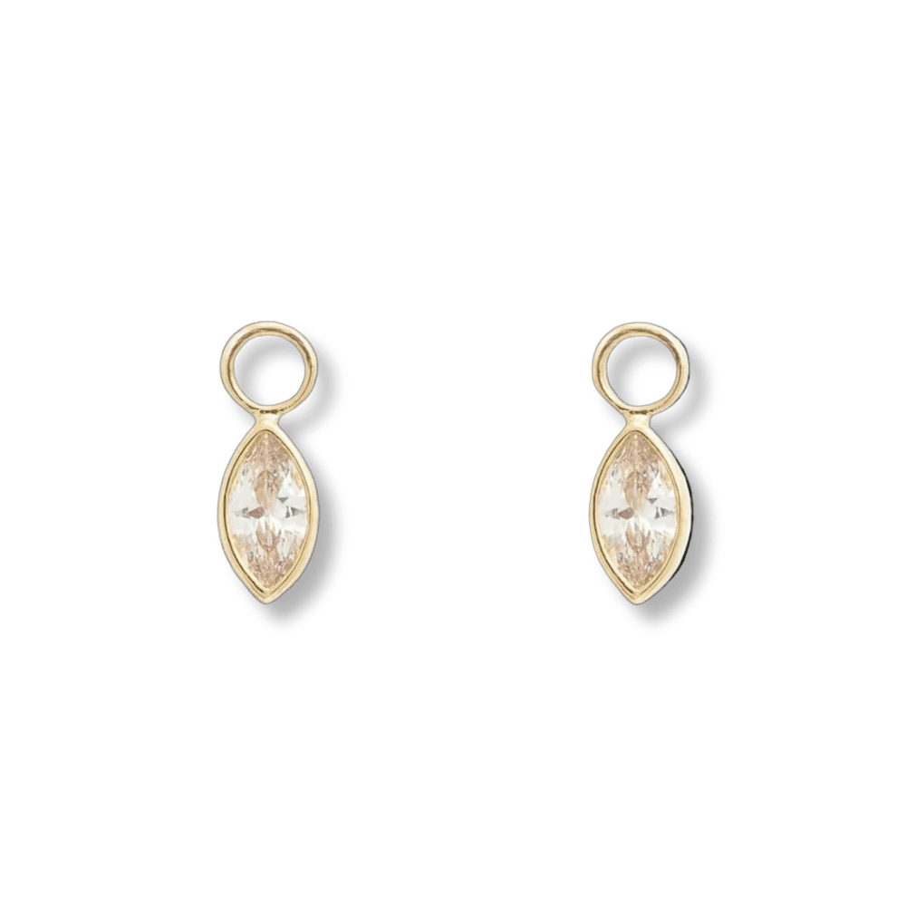 - Breloques et pendentifs Or jaune 10K Duo de pendentifs Marquises pour anneaux