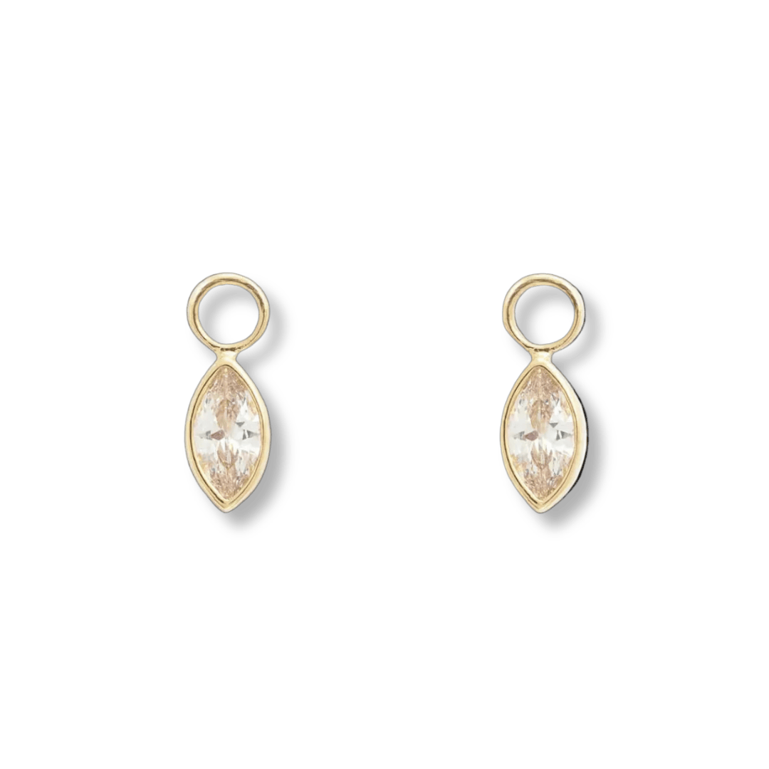 - Breloques et pendentifs Or jaune 10K Duo de pendentifs Marquises pour anneaux