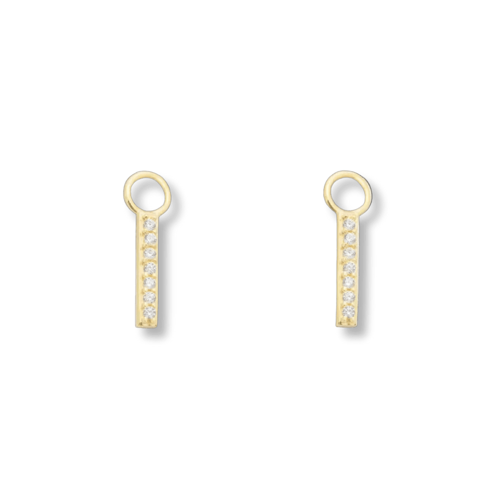 - Breloques et pendentifs Or jaune 10K / Duo de pendentifs Duo de pendentifs Rectangles pour anneaux