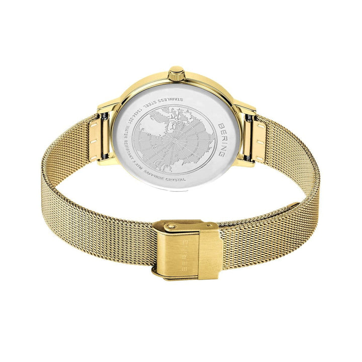 Ensemble cadeau Montre Bering Classic34mm 13434 334 GWP Bering Montre Acier inoxydable plaqué or jaune 13434-334-GWP Ensemble cadeau Montre Bering Classic Or 34mm 13434-334-GWP - Mathieu Blanchard - Dépositaire officiel Bering Canada Mathieu Blanchard Joaillerie