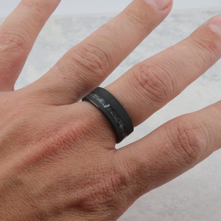 Mathieu Blanchard Bague Jonc Météorite Muonionalusta — 8mm