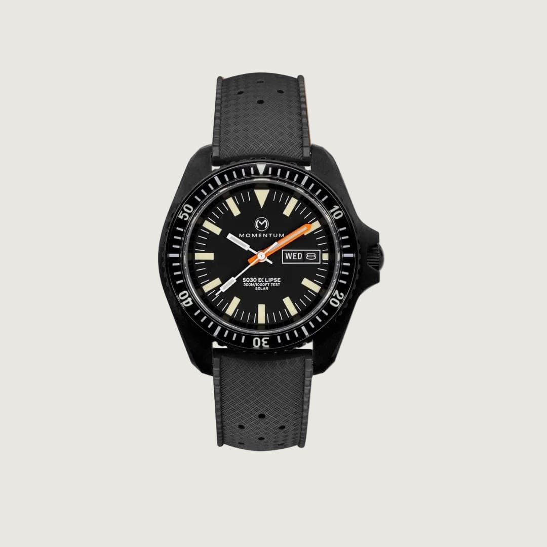 Montre à énergie solaire 42mm SQ30 Black Ion Momentum Montres Acier inoxydable / Caoutchouc 057AACCNC-AB-B-AC-B-AC-AQK-AS-AC-A-A-B Montre  à énergie solaire SQ30 Eclipse Black-Ion [42mm] Momentum Mathieu Blanchard Joaillerie