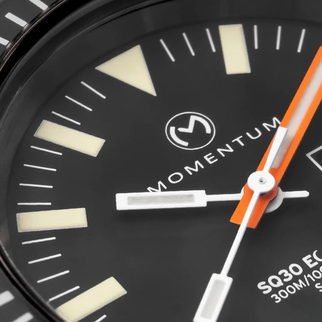 Momentum Montres Caoutchouc Montre à énergie solaire 42mm SQ30 orange