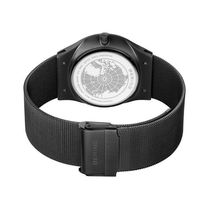 Montre à énergie solaire Bering 40mm 14440 227 Bering Montre Acier inoxydable plaqué noir 14440-227 Montre Bering Solaire noir brossé 40mm 14440-227 | Mathieu Blanchard Mathieu Blanchard Joaillerie