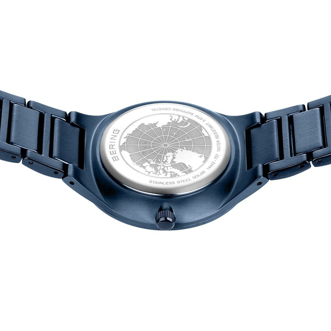 Montre à énergie solaire Bering 42mm 14442 797 Bering Montre Acier inoxydable plaqué bleu 14442-797 Montre Bering Solaire Argent 42mm 15239-779 | Mathieu Blanchard Mathieu Blanchard Joaillerie