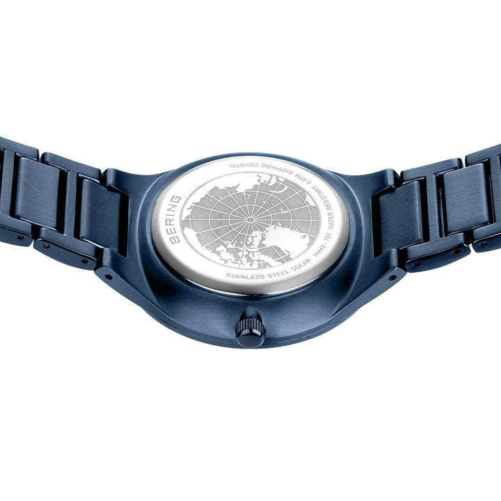 Montre à énergie solaire Bering 42mm 14442 797 Bering Montre Acier inoxydable plaqué bleu 14442-797 Montre Bering Solaire Argent 42mm 15239-779 | Mathieu Blanchard Mathieu Blanchard Joaillerie