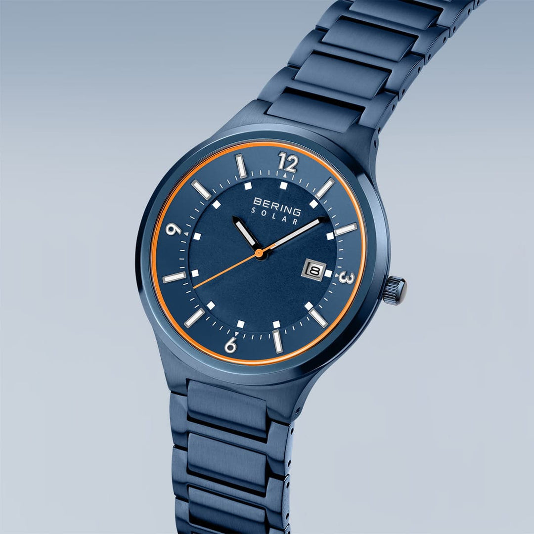 Montre à énergie solaire Bering 42mm 14442 797 Bering Montre Acier inoxydable plaqué bleu 14442-797 Montre Bering Solaire Argent 42mm 15239-779 | Mathieu Blanchard Mathieu Blanchard Joaillerie