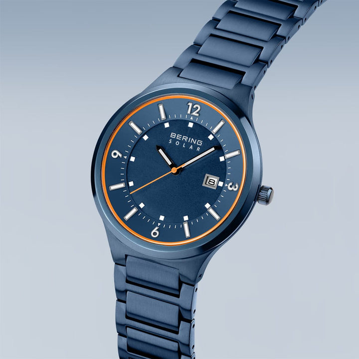 Montre à énergie solaire Bering 42mm 14442 797 Bering Montre Acier inoxydable plaqué bleu 14442-797 Montre Bering Solaire Argent 42mm 15239-779 | Mathieu Blanchard Mathieu Blanchard Joaillerie