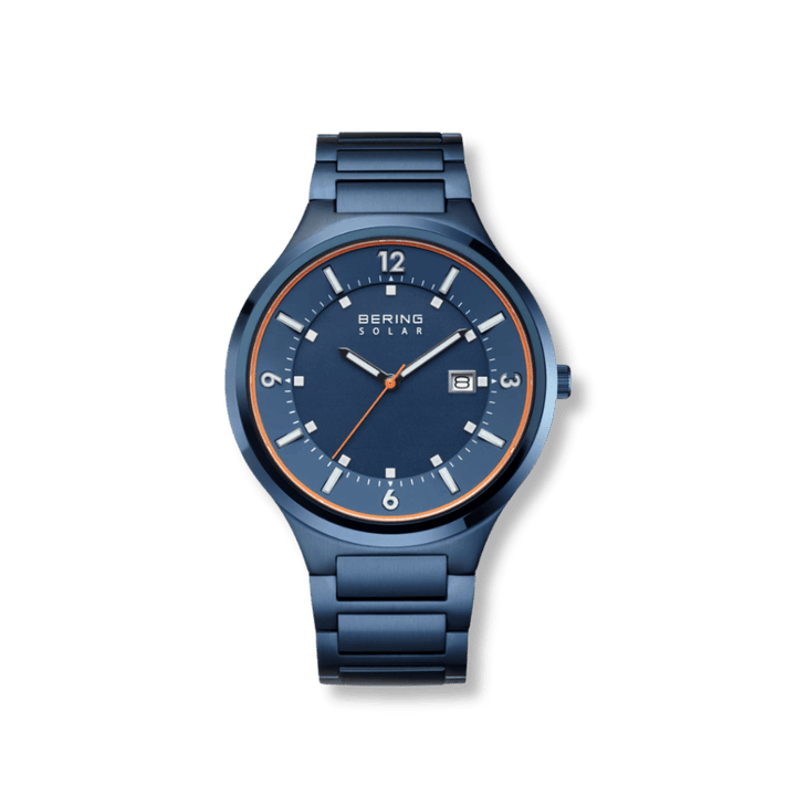 Montre à énergie solaire Bering 42mm 14442 797 Bering Montre Acier inoxydable plaqué bleu 14442-797 Montre Bering Solaire Argent 42mm 15239-779 | Mathieu Blanchard Mathieu Blanchard Joaillerie