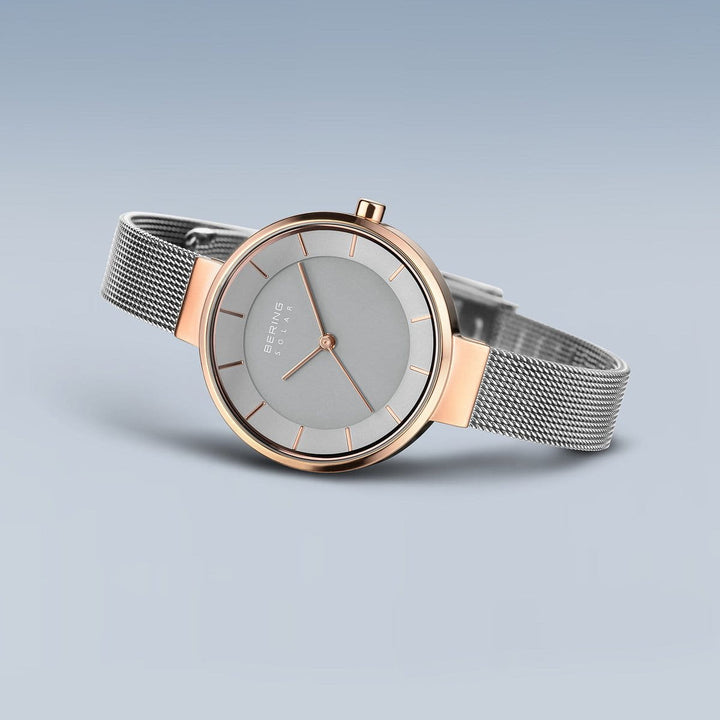 Montre à énergie solaire Bering Classic 31mm 14631 369 Bering Montre Acier inoxydable plaqué or rose 14631-369 Montre Solaire Bering Classic 31mm 14631 369 | Mathieu Blanchard Mathieu Blanchard Joaillerie