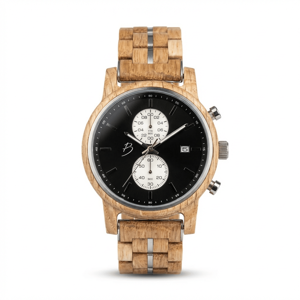 Mathieu Blanchard Montres Chêne provenant de baril de whisky Montre Arnold en bois de baril de Whisky recyclé