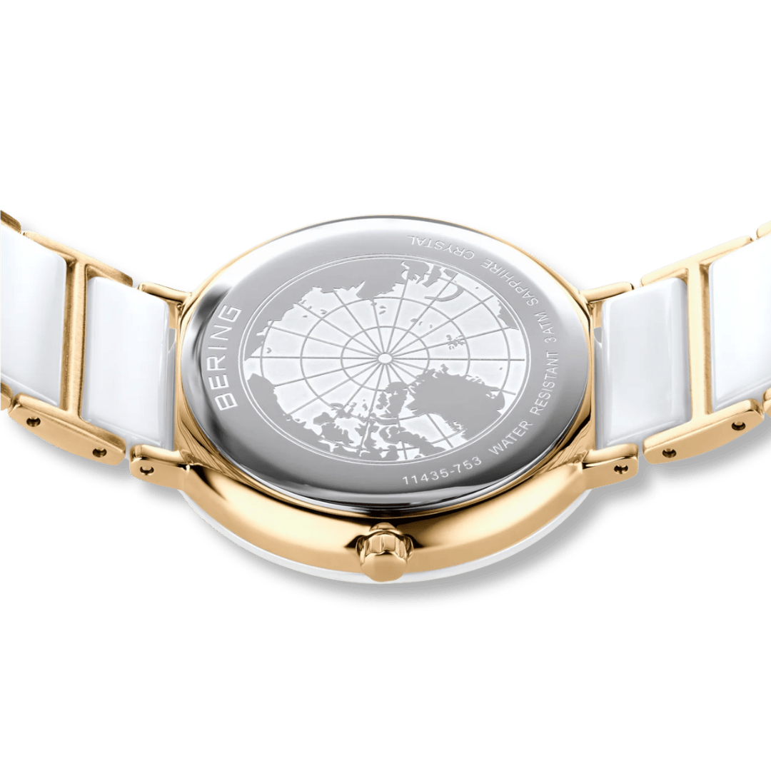 Montre Bering Ceramique Blanc 35mm 11435 758 Bering Montre Acier inoxydable plaqué or jaune 11435-758 Montre Bering Ceramique Blanc 35mm 11435-758 | Dépositaire officiel Bering Canada Mathieu Blanchard Joaillerie