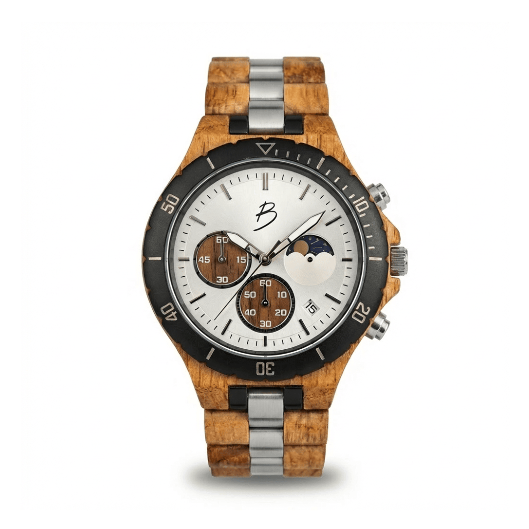 Mathieu Blanchard Montres Chêne provenant de baril de whisky Montre Berthoud en bois de baril de whisky recyclé
