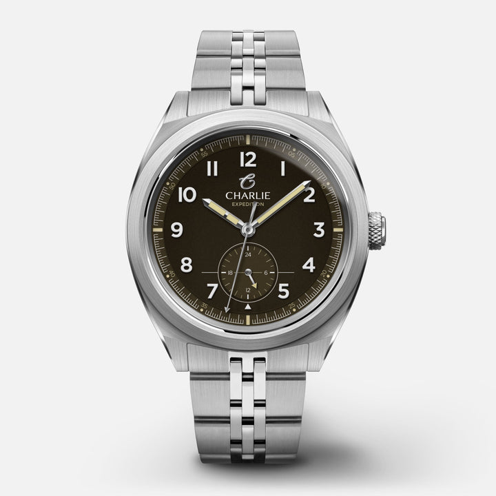 Charlie Paris Montre Acier Montre Charlie Paris GR 24h - Brun 40 mm