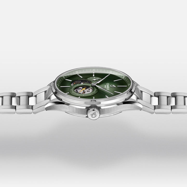 Charlie Paris Montre Montre Charlie Paris INITIAL Open Heart - Sauge 40 mm