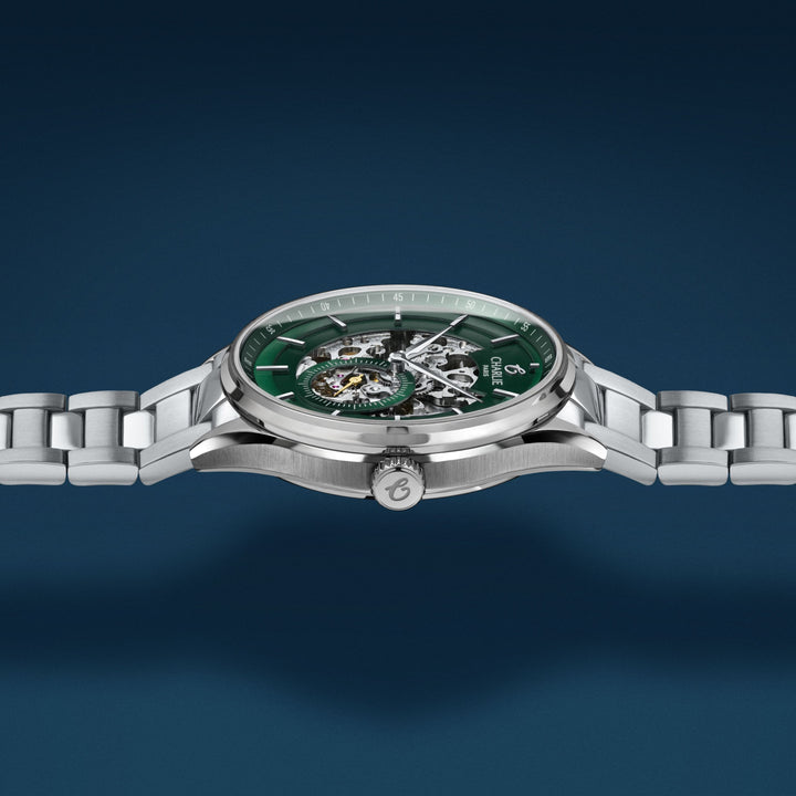 Charlie Paris Montre Montre Charlie Paris INITIAL Squelette - Vert 40 mm