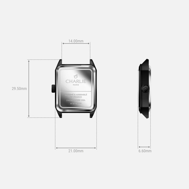 Montre Charlie Paris MONCEAU Minuit 36 mm Charlie Paris Montre Maille milanaise / Acier inoxydable MON-21-009 / B14-M-C Montre Charlie Paris MONCEAU Minuit 36 mm | Dépositaire Officiel Canada | Mathieu Blanchard Joaillerie Mathieu Blanchard Joaillerie