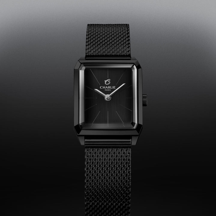 Montre Charlie Paris MONCEAU Minuit 36 mm Charlie Paris Montre Maille milanaise / Acier inoxydable MON-21-009 / B14-M-C Montre Charlie Paris MONCEAU Minuit 36 mm | Dépositaire Officiel Canada | Mathieu Blanchard Joaillerie Mathieu Blanchard Joaillerie
