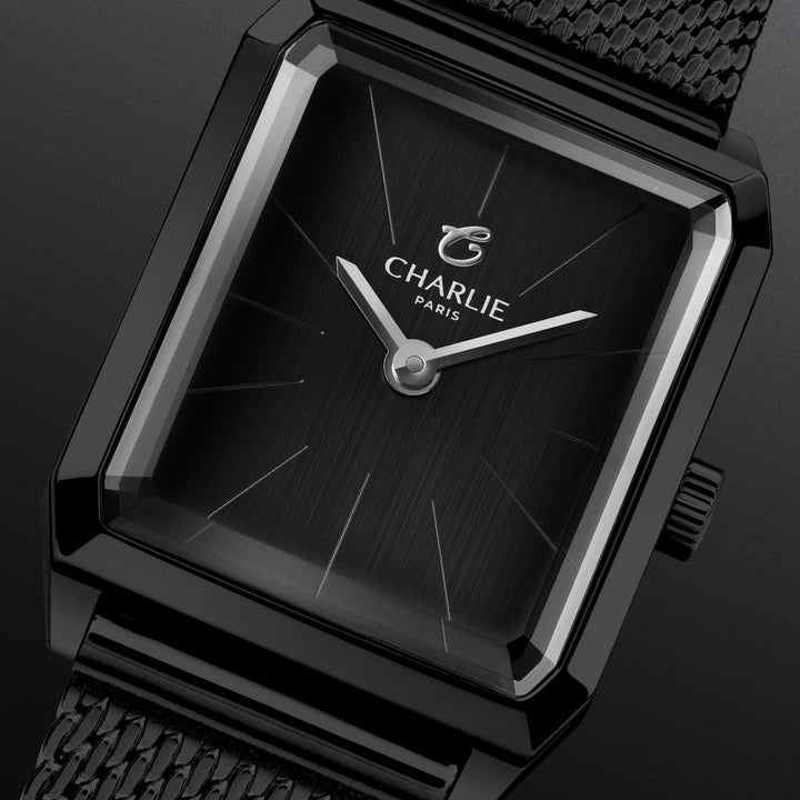 Montre Charlie Paris MONCEAU Minuit 36 mm Charlie Paris Montre Maille milanaise / Acier inoxydable MON-21-009 / B14-M-C Montre Charlie Paris MONCEAU Minuit 36 mm | Dépositaire Officiel Canada | Mathieu Blanchard Joaillerie Mathieu Blanchard Joaillerie