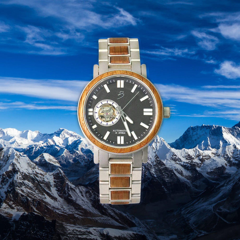 Mathieu Blanchard Montres Chêne provenant de baril de whisky Montre Copernic en bois de baril de whisky recyclé