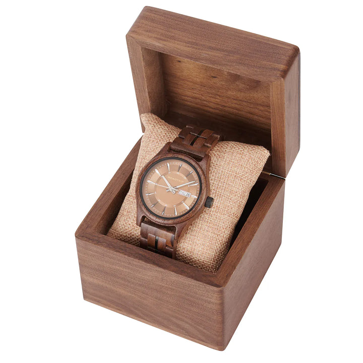 Montre en bois Roadtrip Torréfaction Roadtripmadewood Montre en bois Acier inoxydable plaqué noir RTMW-ROADTRIP-TORREFACTION Montre Roadtrip - Torréfaction en bois | Mathieu Blanchard Joaillerie Mathieu Blanchard Joaillerie