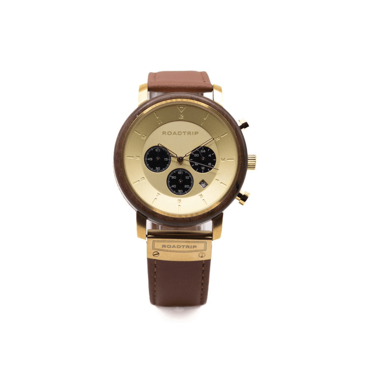 Roadtripmadewood Montre Gold Moon