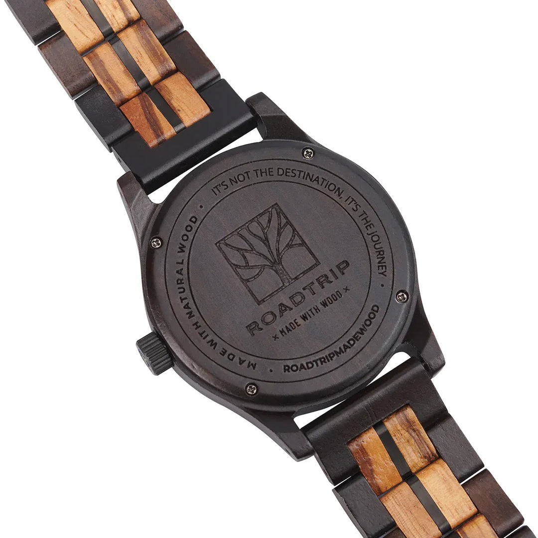 Roadtripmadewood Montre en bois Montre Horizon - Équinoxe en bois