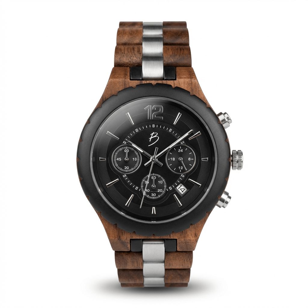 Mathieu Blanchard Montres Noyer Montre Le Roy en bois de noyer