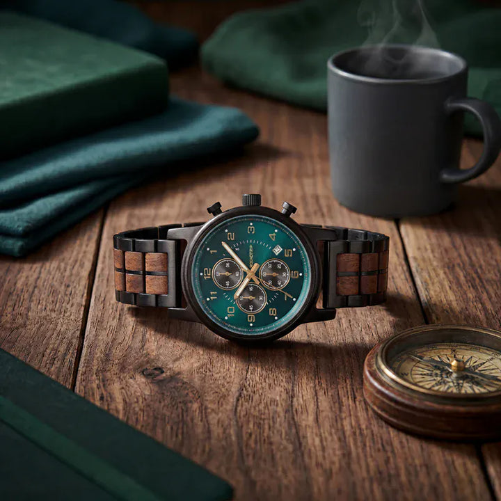 Roadtripmadewood Montre en bois Montre Odyssée - Canopée en bois