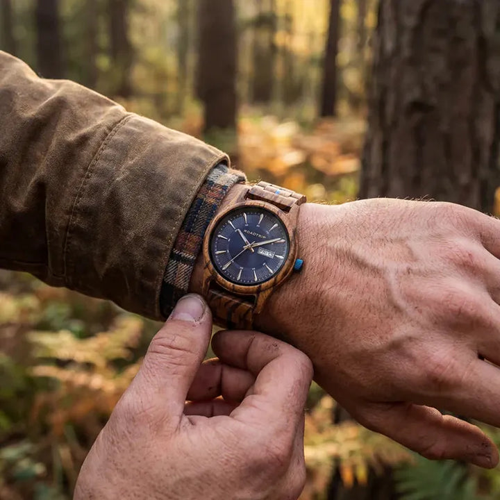 Roadtripmadewood Montre en bois Montre Roadtrip - Zénith en bois