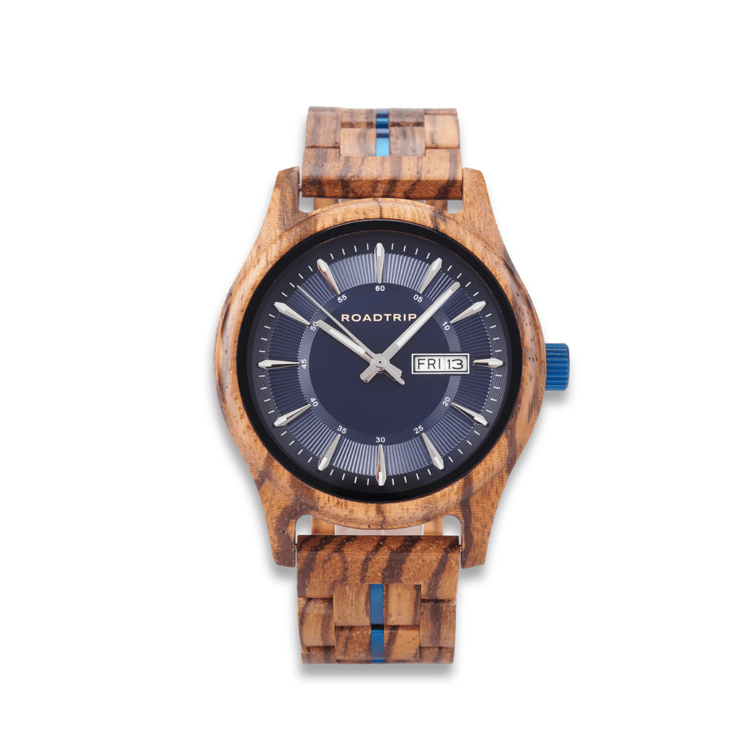 Roadtripmadewood Montre en bois Montre Roadtrip - Zénith en bois