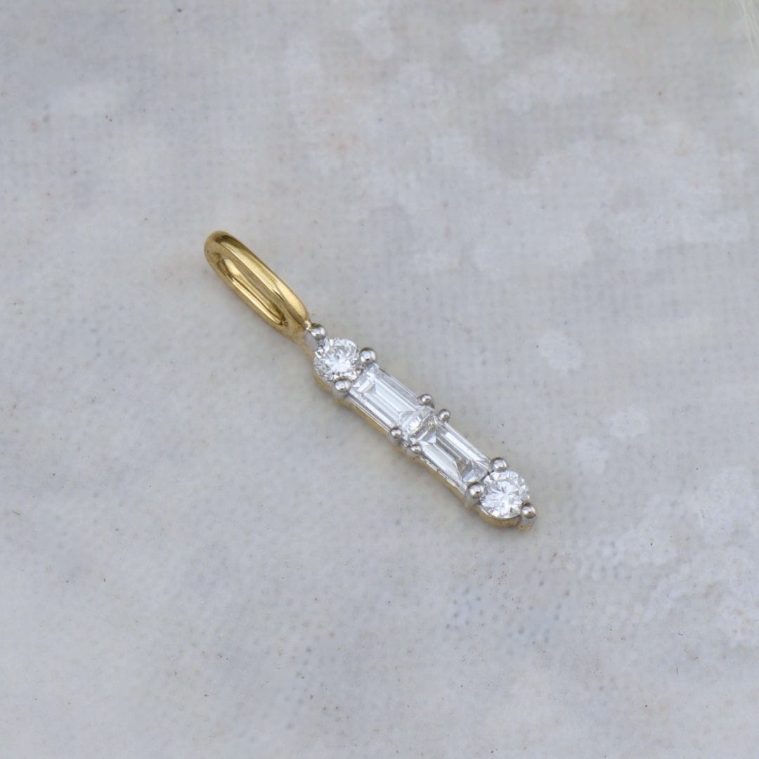 Mathieu Blanchard Collier Pendentif Barre de diamants