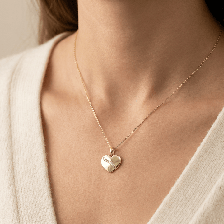 - Colliers Pendentif Coeur en or 10K