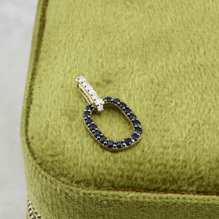 Pendentif, diamants et saphirs en or jaune 14K - Pendentifs Or jaune 14K PPE15673S Pendentif en or 14K, diamants et saphirs 0.35 CT | Mathieu Blanchard Mathieu Blanchard Joaillerie