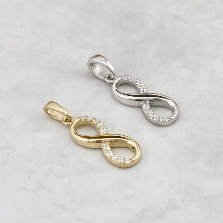 Pendentif Infini - Breloques et pendentifs Pendentif Infini en or jaune ou blanc 10K | Mathieu Blanchard Mathieu Blanchard Joaillerie