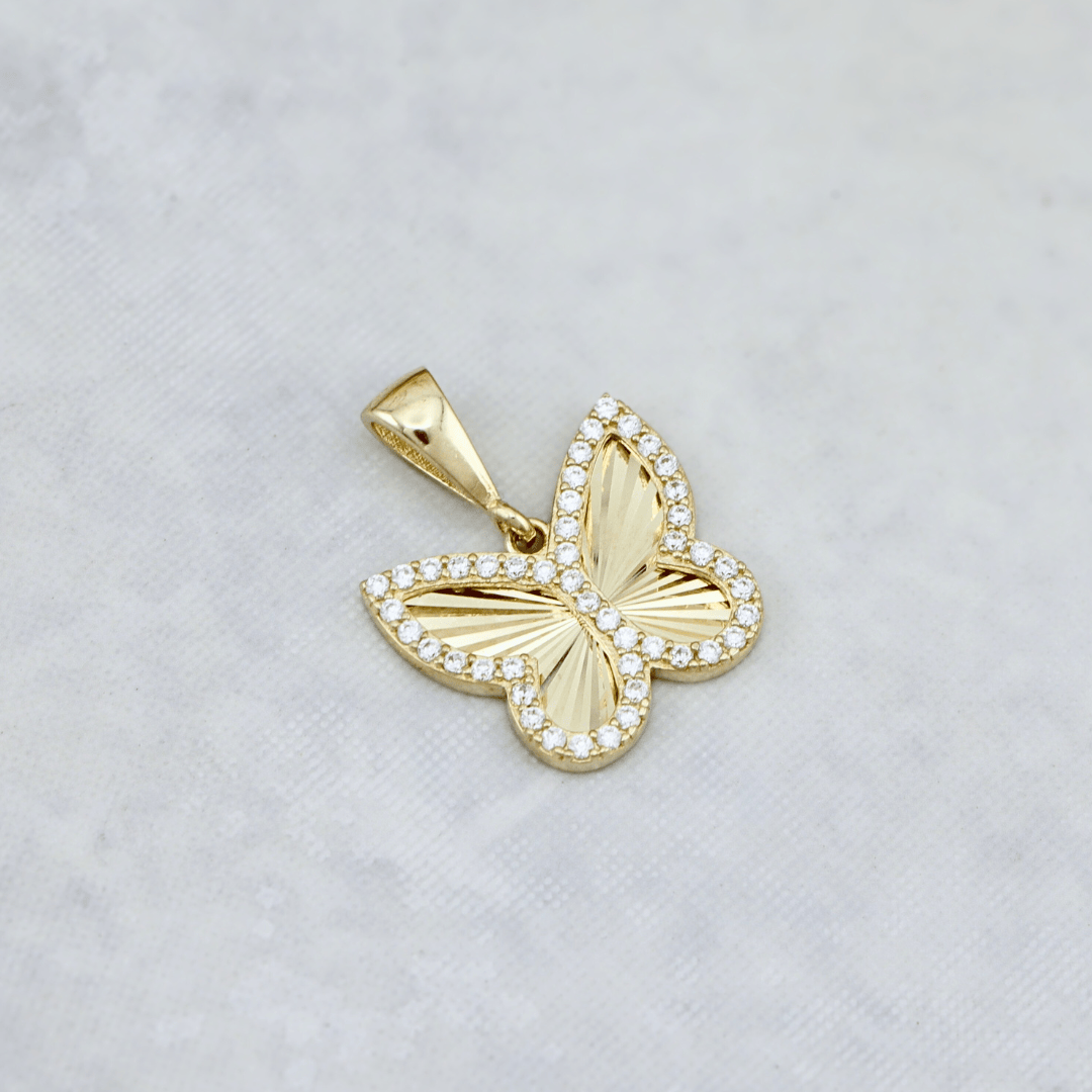 - Breloques et pendentifs Pendentif Papillon en or jaune 10K