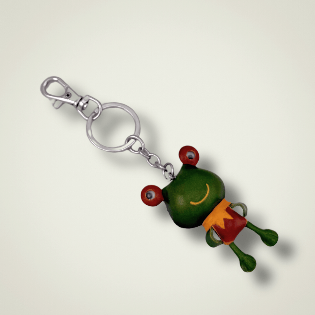 Porte clefs Grenouille Mathieu Blanchard ACCESSOIRES PPOM20158S Porte-clefs Grenouille rembourré en cuir | Mathieu Blanchard Mathieu Blanchard Joaillerie