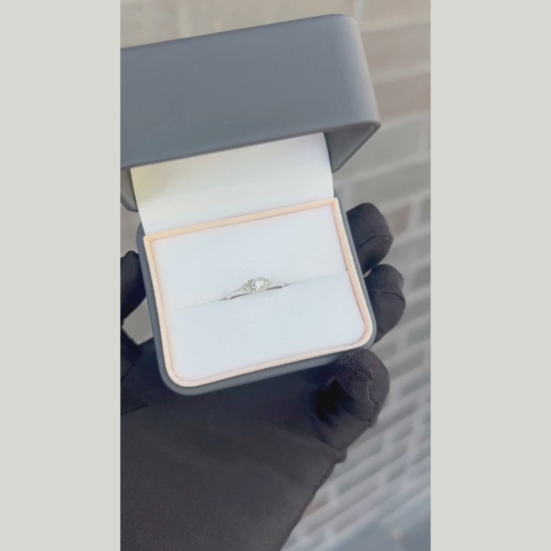 Bague Cluster en or 14K -18K ou platine et diamants