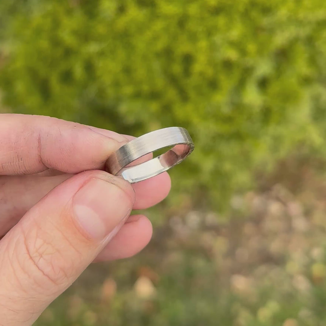 Bague jonc Le massif en argent sterling