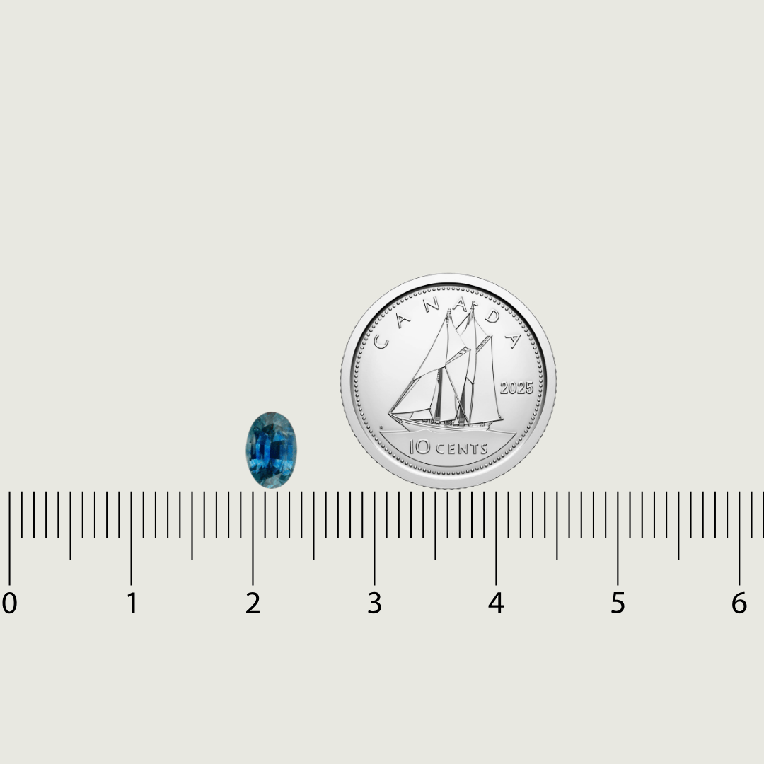 Mathieu Blanchard Saphir Naturel Dry Cottonwood Creek - Montana Taille Oval 4.07 x 6.08 mm