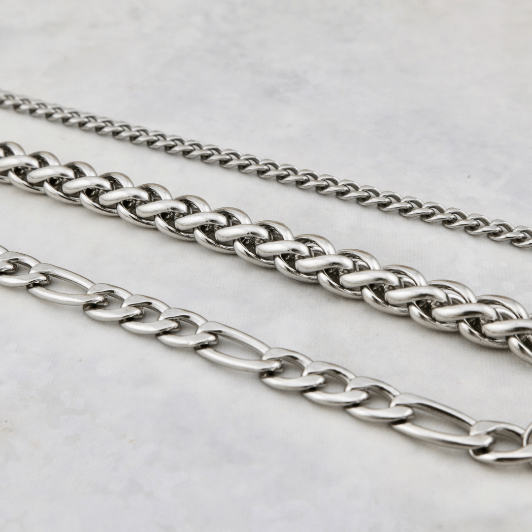 Trio de bracelets La Force en acier inoxydable Mathieu Blanchard Bracelets Acier inoxydable PTRM14275S Trio de bracelets Figaro - Gourmette - Blé en acier inox Mathieu Blanchard Joaillerie