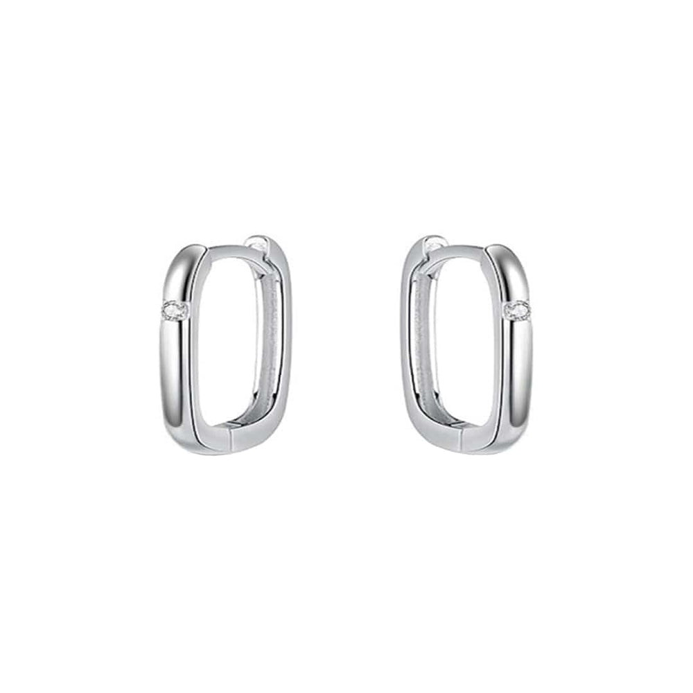 Mathieu Blanchard Boucles d'oreilles Boucles d'oreilles Huggies Carrées en argent sterling