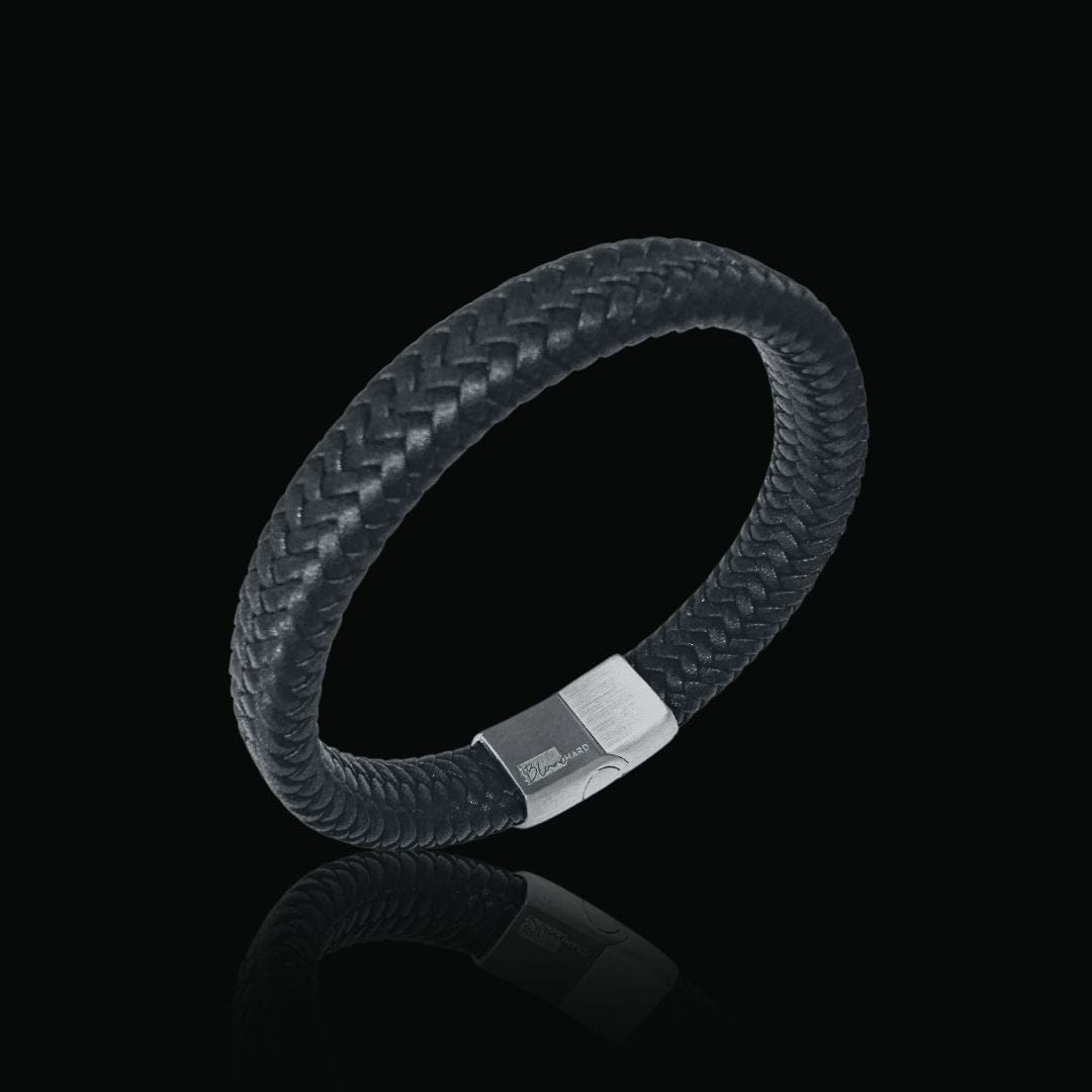 Mathieu Blanchard Bracelets 7.5 pouces Bracelet Le Tressé en cuir et acier