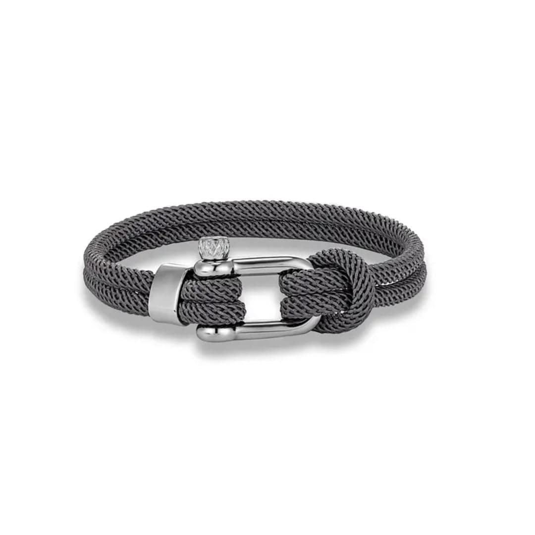 Bracelet en paracorde gris et noir Half Bracelet en paracorde gris et noir Half