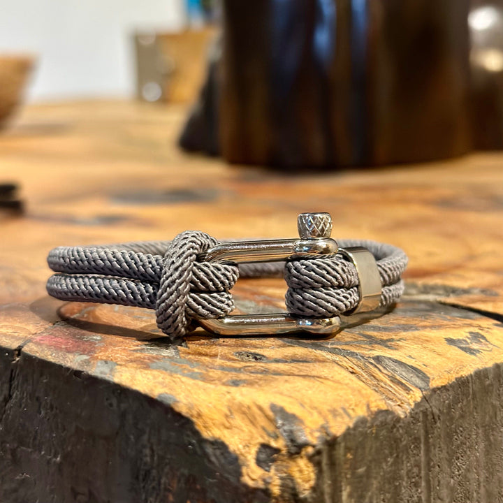 Mathieu Blanchard Bracelets Bracelet Le Nautique en corde grise et acier