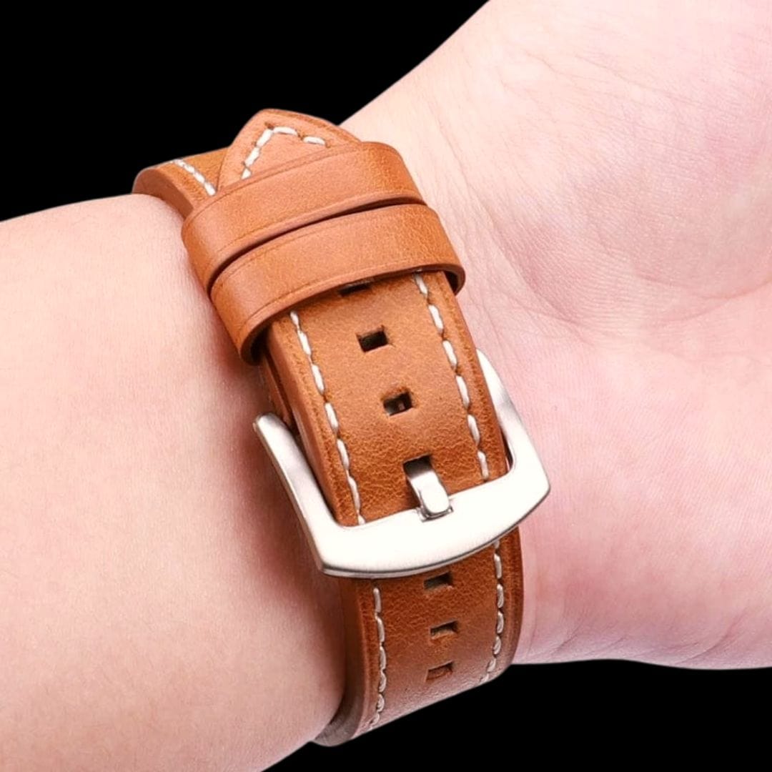 Mathieu Blanchard Bracelets de montre Bracelet de montre en cuir brun -  attache rapide