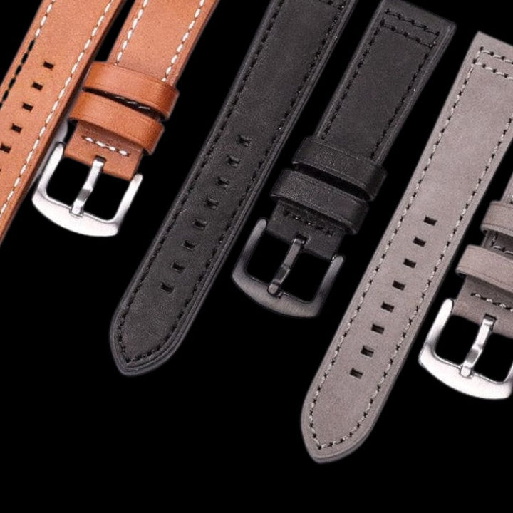 Mathieu Blanchard Bracelets de montre Bracelet de montre en cuir noir -  attache rapide