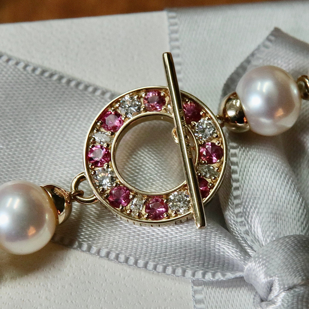 Bracelet bijou femme , orné de perles d'eau douce, en Or jaune ou