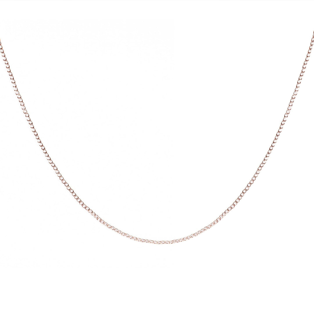 Mia bijoux Bracelets de cheville Chaîne cou (46 cm + extension de 5 cm) / Rosé Chaine Gourmette - Missy 2.5mm en acier 7, 9 ou 18 pouces
