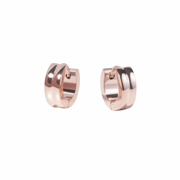Mia Bijoux Earrings Rosé Boucles d'oreilles Huggies Unies 8mm en acier